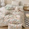 Sleep Grid Cotton Cartoon Printed Student Dormitory 3-Piece Set Home 4-Piece Set