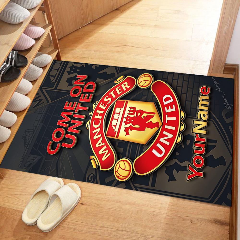 Manchester Personalized Text Floor Rug Office Rug Perfect for Dining Room Entryway Playrooms Study room Antislip Carpet Office home decor