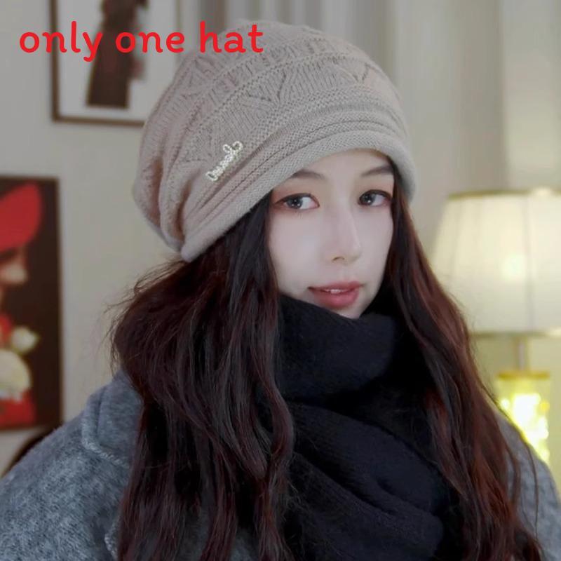 Casual Thick Knit Beanie Hat For Women With Earmuff Protection For Autumn Winter Warmth
