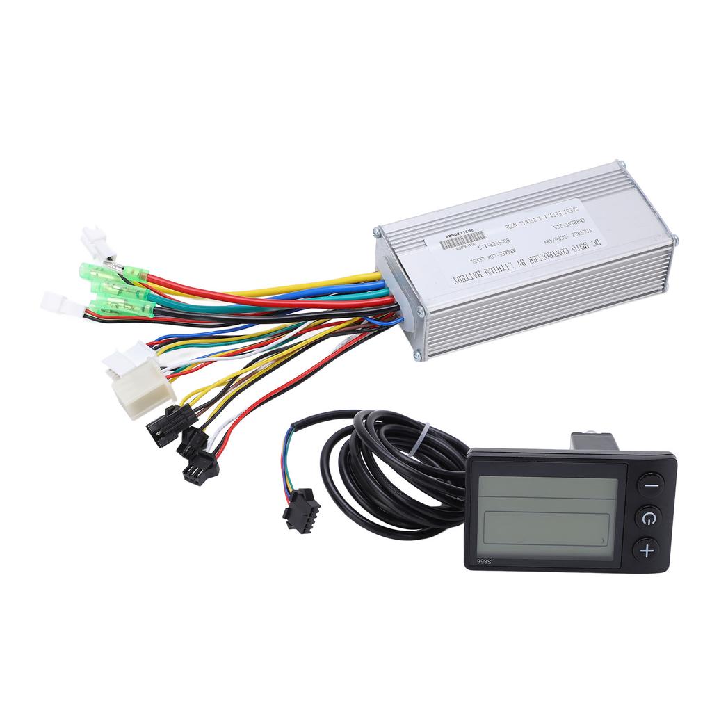 Electric Bike Motor Controller 22A Common Controller 36V 48V with LCD S866 Panel Thumb Throttle for