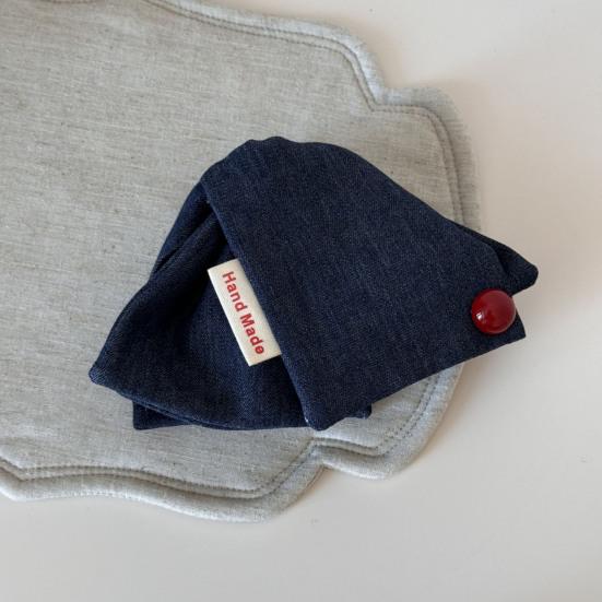Hairpin Cloth Bowknot Decor Back Head Hair Clip with Dot Print Button Decoration Wide Tooth Strong Grip Hairpin Hair Accessories
