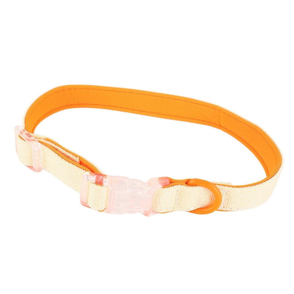 Breathable Dog Collar Durable Polyester Dog Collar Color Matching Dog Collar with Buckle for Outdoor Activities Orange Match Color M Width 2.0cm / 0.8