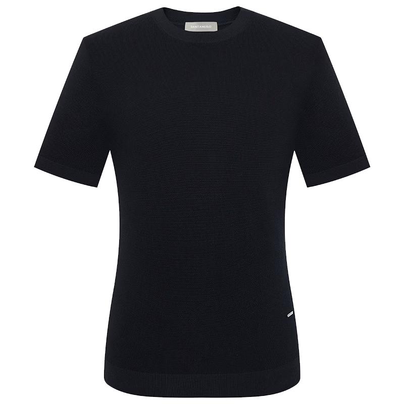 Baoxiniao Men s Round Neck Short Sleeve Knitted T-shirt 2XL