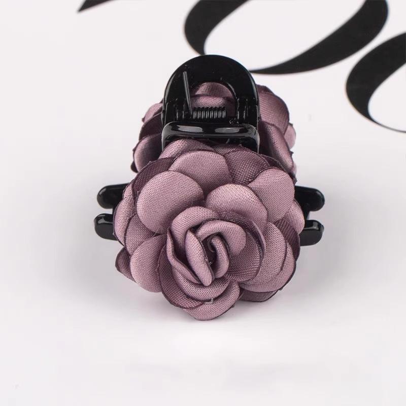 

Rose Grip Clip New Flower Hairpin Female Charm Back Of Head Shark Sweet Half Tie Hair Headpiece фіолетовий
