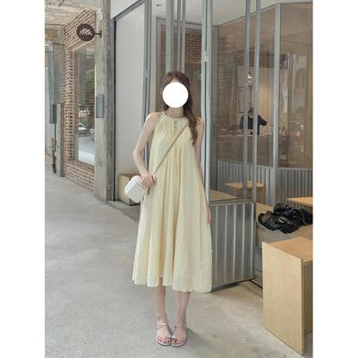 Vestido de tirantes francés para mujer, nuevo de verano, vacaciones en la playa, vestido largo de hada, falda con temperamento, alta calidad, casual