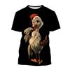Fashion 3D Printed Cartoon Chicken Pattern T-shirts Street Funny Anime Top Casual Design Short Sleeved Men's and  Women's Unisex T-shirts