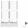 Garden Planter 2 Pcs White 80 X 40 X 126 Cm Plastic