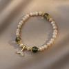 New Arrival Elegant Fish Tail Natural Freshwater Pearl & Crystal 14K Gold Filled Female Charm Bracelet  For Women Gifts