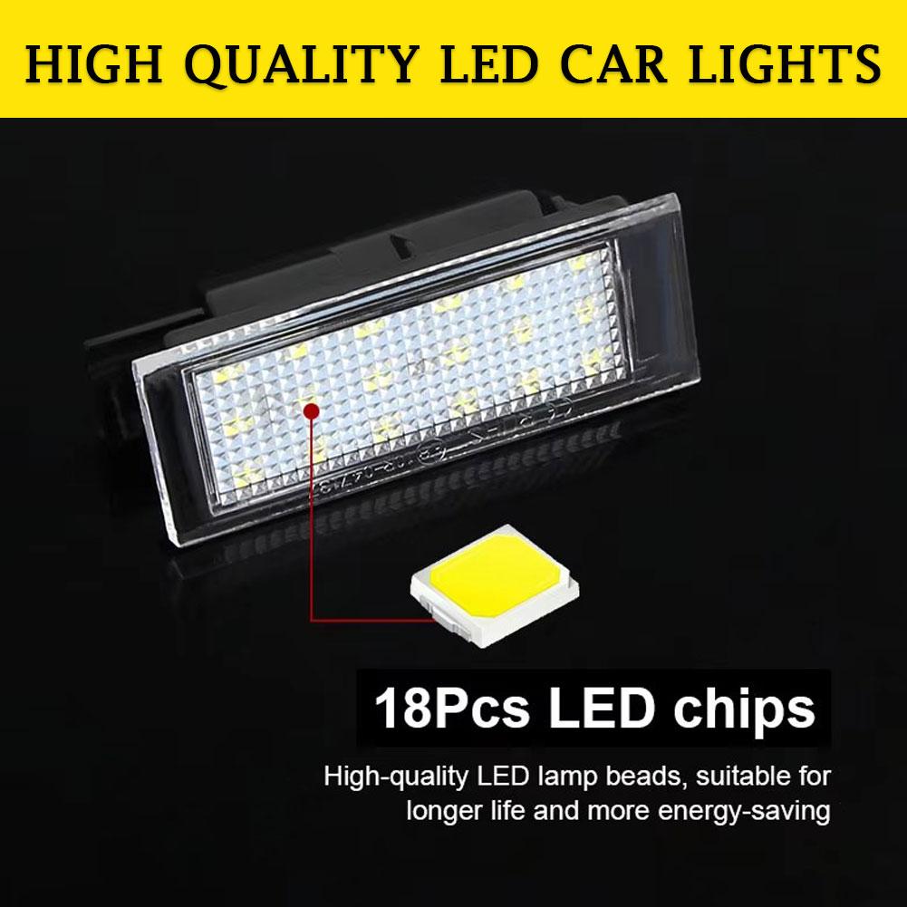 2 Stück LED-Kennzeichenbeleuchtung für Renault Clio, Laguna 2, Megane 3, Twingo, Master, Vel Satis, Wind, Trafic, Twizy
