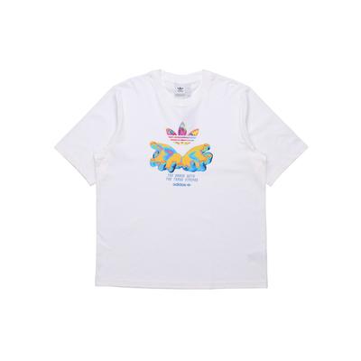 Adidas Originals Graphic Tee With Trefoil Print Men Tops White GK7183