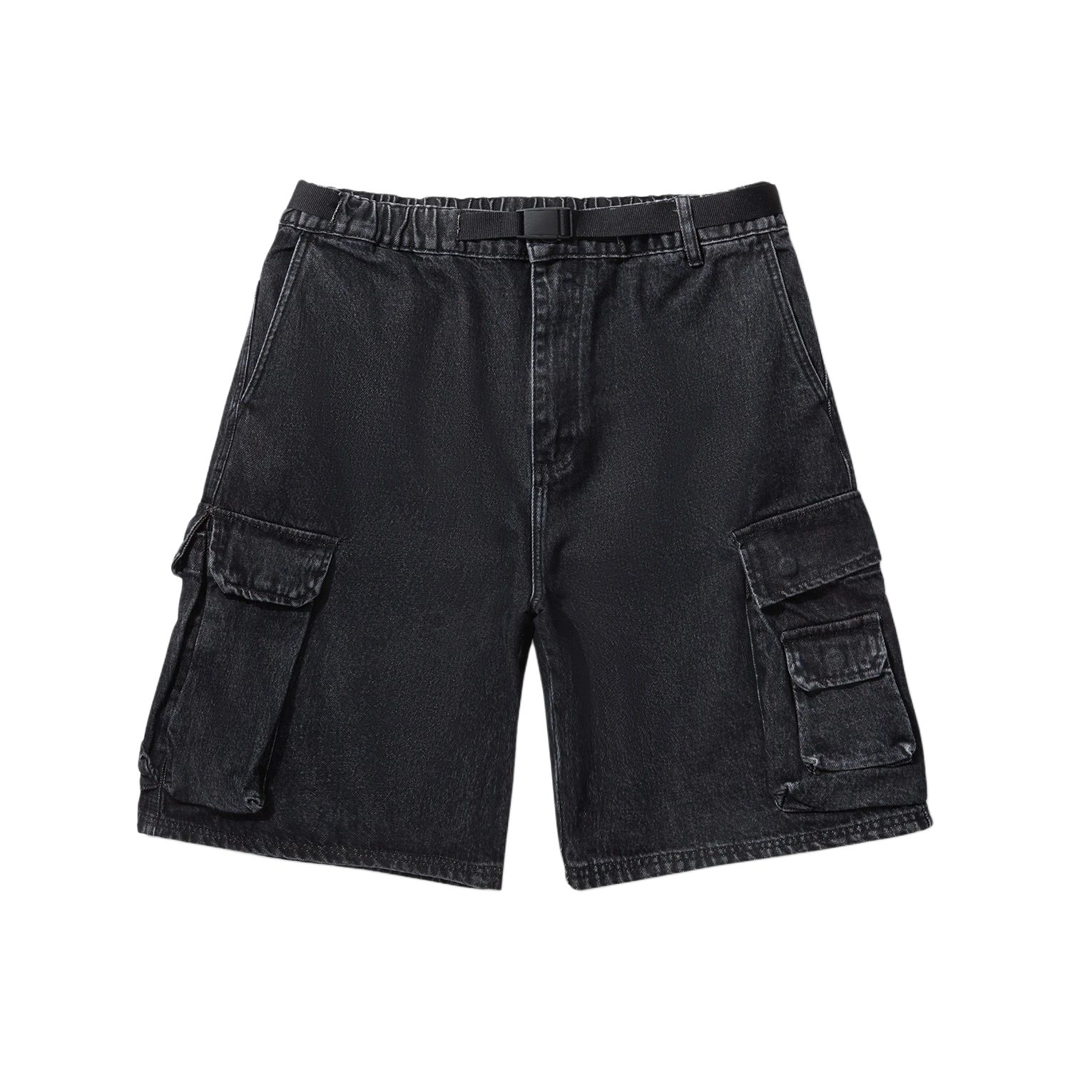 

Li Ning Серия Скейтборд Однотонные Шорты из Денима с Завышенной Талией Свободного Прямого Кроя Мужские шорты Черный AJSU015-2 XXL