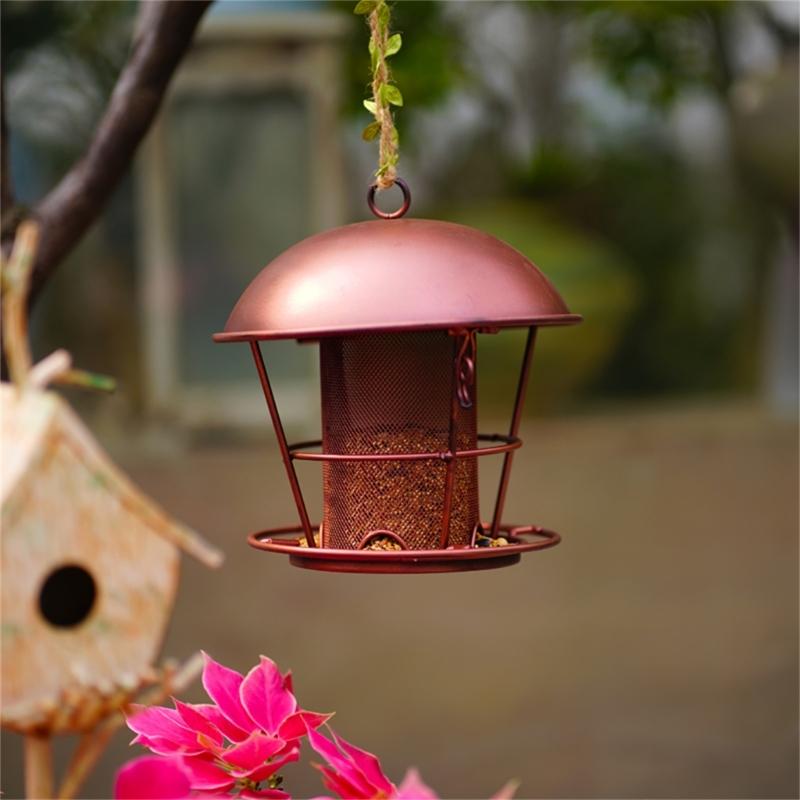 House Dome Bird Feeders for Wild Bird Waterproof Bird Feeders Outside Hanging Bird Feeders Rainproof Bird Feeding Statio