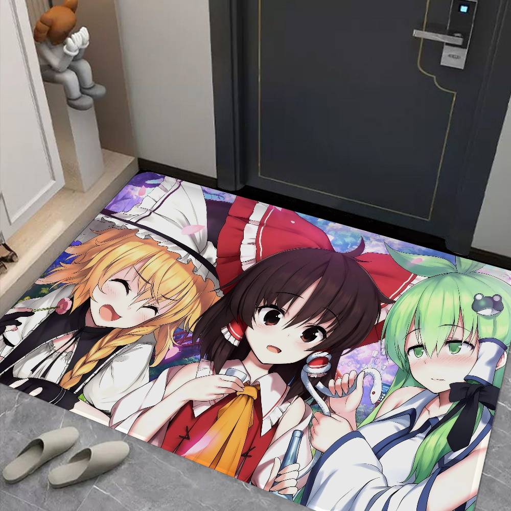 Classic T-Touhou P-Project Floor Mat INS Style Soft Bedroom Floor House Laundry Room Mat Anti-skid Household Carpets