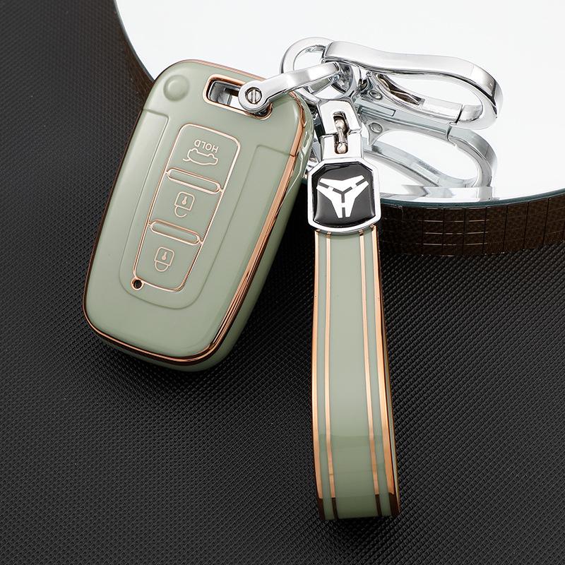 Hyundai Elantra 12th Gen, ix35, Sonata 8 Key Cover - Drop-Proof Protection with Full Shell and Buckle.