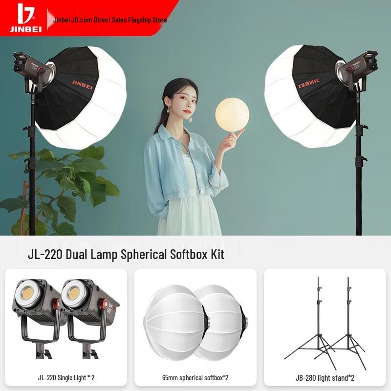 Jinbei JL220 220W LED Photography & Video Continuous Light Dual Kit