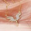 Wings Rhinestones Adjustable Pendant Woman Necklaces Clavicle Chain Choker Korean Neck Jewelry