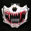 Men's Halloween Blood Half-Face Mask Horror Skeleton Dragon Tiger Wolf Carnival Party Cosplay Prop Men's Halloween Costume