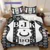 Besiktas logotyp Mönster Sängkläder Täcke Set Påslakan Örngott Heminredning Födelsedagspresent (1 * påslakan + 2 * örngott, utan kärna)