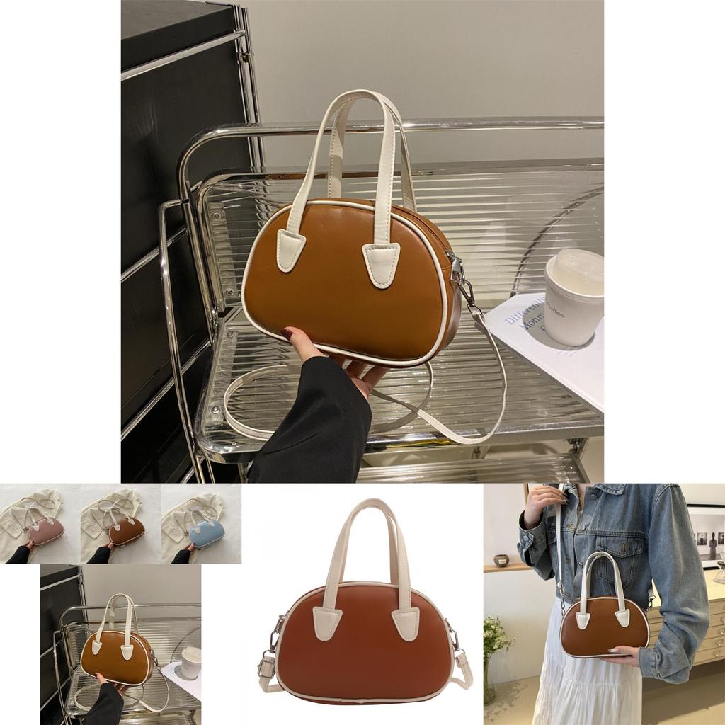 Trendy Korean Style Large Capacity Color Block Shell Bag For Stylish Women In Spring