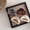Korean Leopard Print Acetate Metal Hair Clip - Elegant Retro Claw Accessory