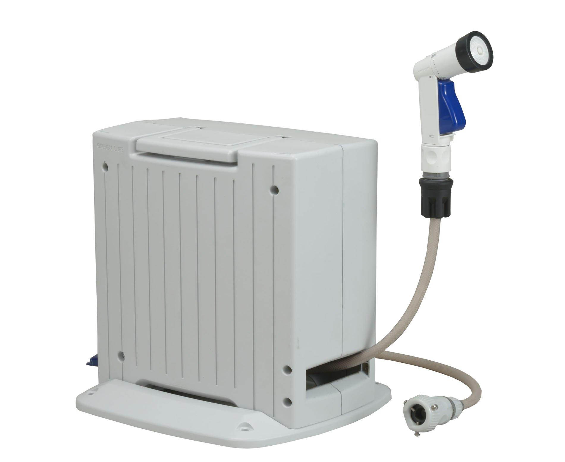 

Катушка для шланга Green Life, 15 м, автоматическая намотка с педальным управлением, компактное хранение, G-Auto PRGA-15