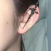 1PCS Gothic Punk Rose Cross Thorn Retro Dark Butterfly  Earring Unisex Piercing Ear Earstuds Eardrop Halloween Jewelry
