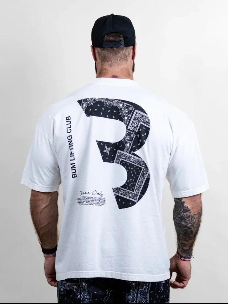 Summer Sports Print Men's Loose Tshirts High Street Round Neck T-shirt Fitness Short Sleeves Tops