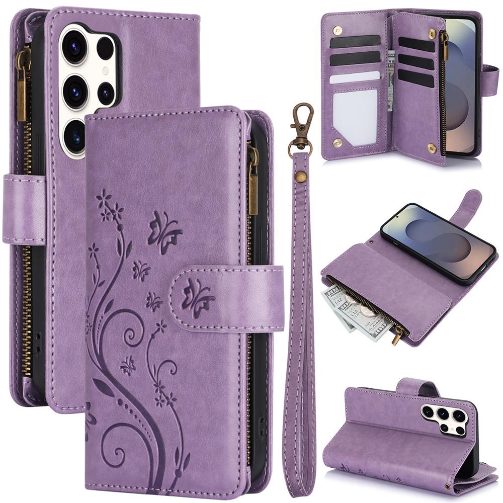 

Wrist Strap Zipper Cards Solt Wallet Leather Phone Case for Samsung Galaxy S26 S25 Ultra S24 S23 Plus A57 A37 A17 A07 A56 Cover Galaxy S23+