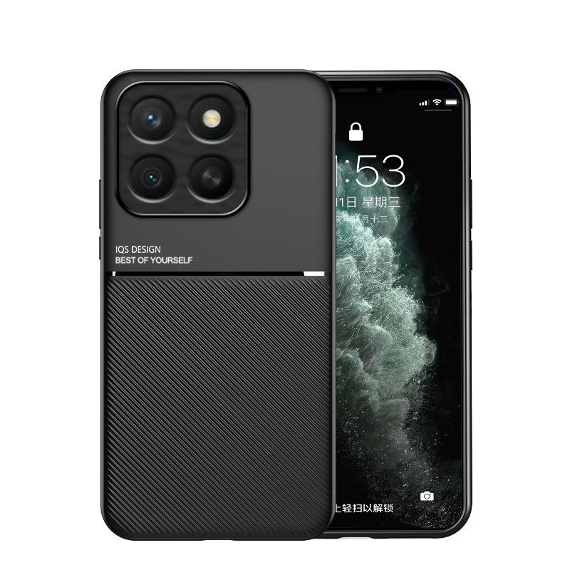 Etui na Honor X8C 4G Skórzane Wstrząsoodporne Uchwyt Samochodowy Magnetyczne Etui na Telefon dla HonorX8 C X 8C Miękka Ramka Silikonowy Ochraniacz Funda