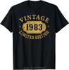 Retro Streetwear Birthday T-Shirt Unisex Born In 1983 Style Graphic T Shirt Birthday Gifts TShirt Streetwear Unisex Clothing