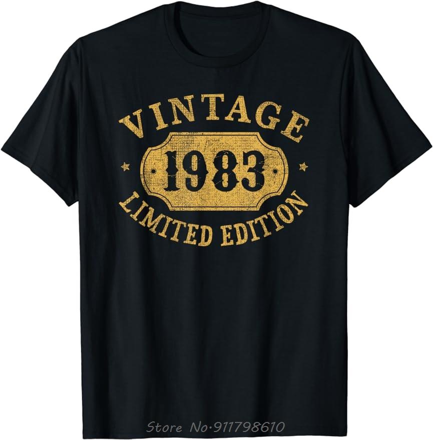 Retro Streetwear Birthday T-Shirt Unisex Born In 1983 Style Graphic T Shirt Birthday Gifts TShirt Streetwear Unisex Clothing