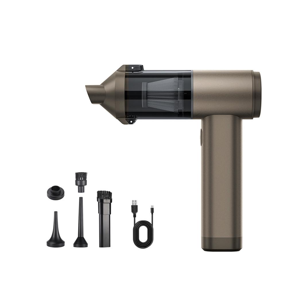 

800000 об/мин Бесщеточный турбореактивный вентилятор Мощная воздуходувка 15000 Па Сильное всасывание Портативный автомобильный пылесос для бытовой техники золотой