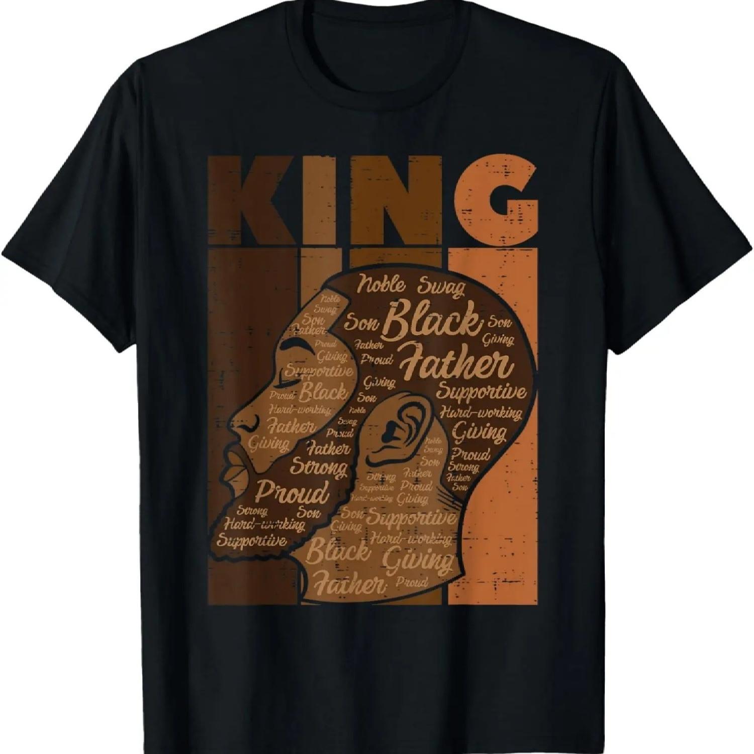 

Black History King Father Melanin African American Dad Men T-Shirt XXXXXL чорний