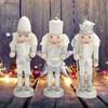 Multipurpose Christmas Nutcrackers Soldiers Sturdy Wood Figures for Seasonal Fireplaces Embellishment Home Decoration