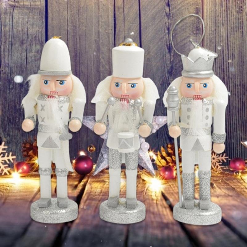 Multipurpose Christmas Nutcrackers Soldiers Sturdy Wood Figures for Seasonal Fireplaces Embellishment Home Decoration
