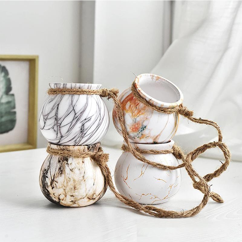 

Креативный цветочный горшок для суккулентов, керамический цветочный подвесной горшок, цветочное украшение для подвесного горшка для суккулентов, подвесное кашпо