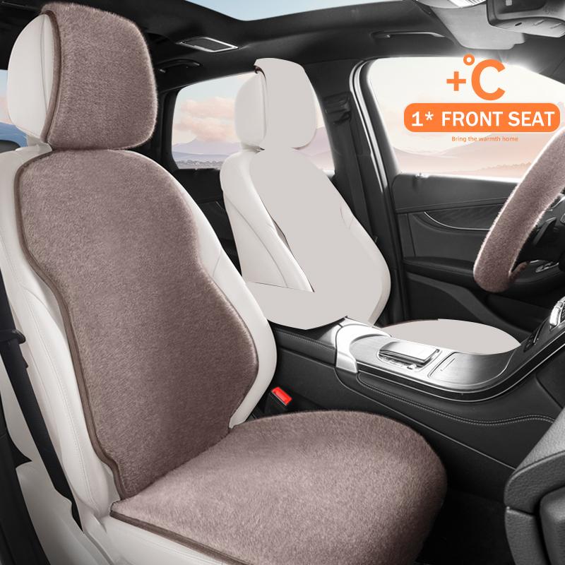 Universal Thickened Plush Car Seat Covers Warm Winter Set Front Rear Seat Protector Mat Cushions Auto Interior Accessories