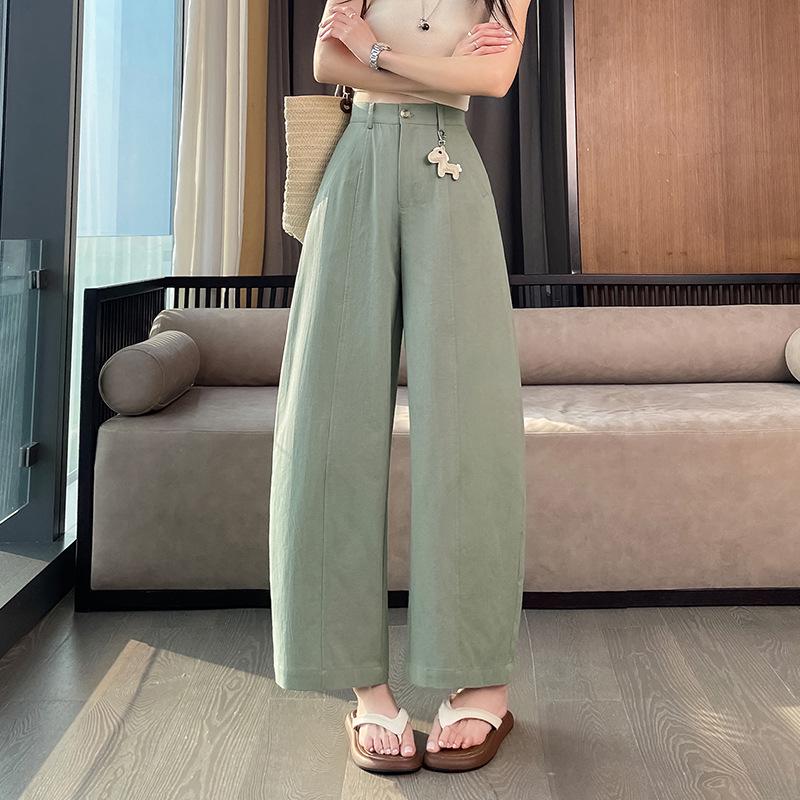 Women's High-Waisted Slimming Cropped Wide-Leg Trousers for Spring 2026 - Pear Shape Fit