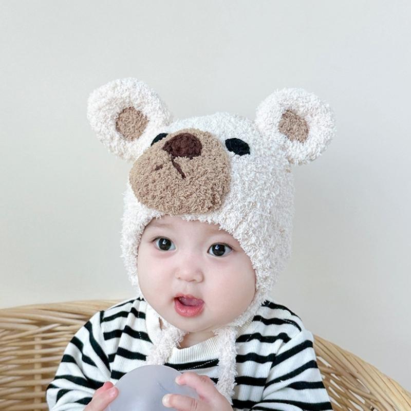 2023 NEU Mütze Babymütze Niedliche Bärenhaube Mode Winter Warme Mütze für Baby Kinder Neugeborenen Junge Mädchen 5-36 Monate