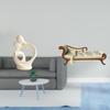 Artistic Resin Figurine Couple Sculpture with Miniature Wooden Sofa Bed Bench Chair Lounge for Desk