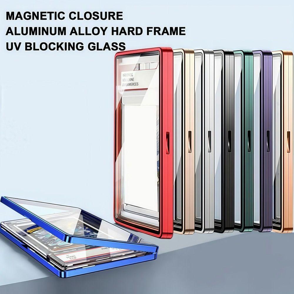 Aluminiumrahmen / CGC-zertifizierte Karten-Schutzhülle Transparenter UV-Schutz Karten-Schutzhülle Langlebiges doppelseitiges Glas