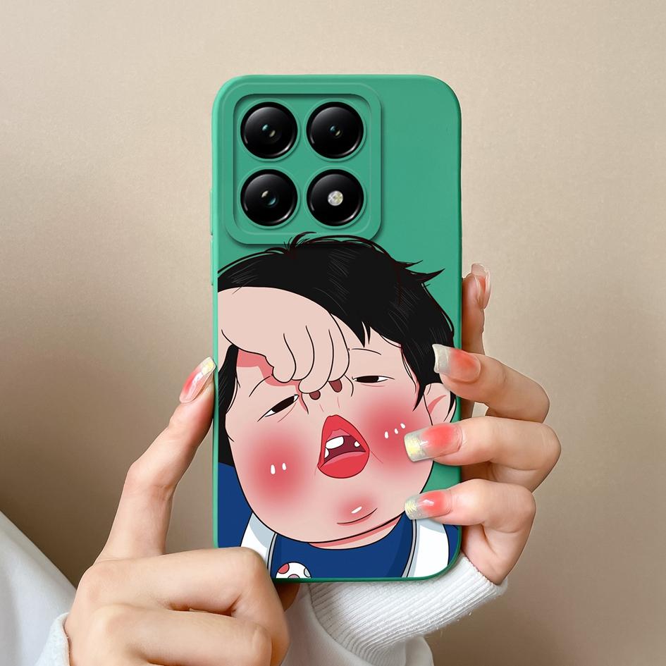 Weiche neue Hüllen für Xiaomi 14T 15 Pro Capa Hübsche Wolkenblumen Stilvoller Schutz aus flüssigem Silikon Langlebiger Anti-Tropfen für Xiaomi Shell Back Covers