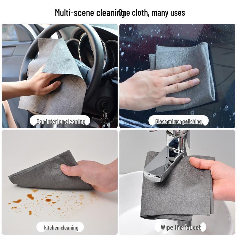 Magic Lint-Free Cloth: Streak-Free Glass & Floor Cleaning, Made with South Korean Island Fiber.