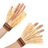 Unisex Scarecrow Bracelets Costume Set, with Headband Pointed Hat And Straw Decorated Bracelets, Halloween Cosplay for Farm Party Accessories Pastoral