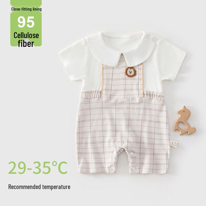 Creative Baby Summer Pajamas: Thin, Airy, Short-Sleeve Jumpsuit for Newborns & Infants