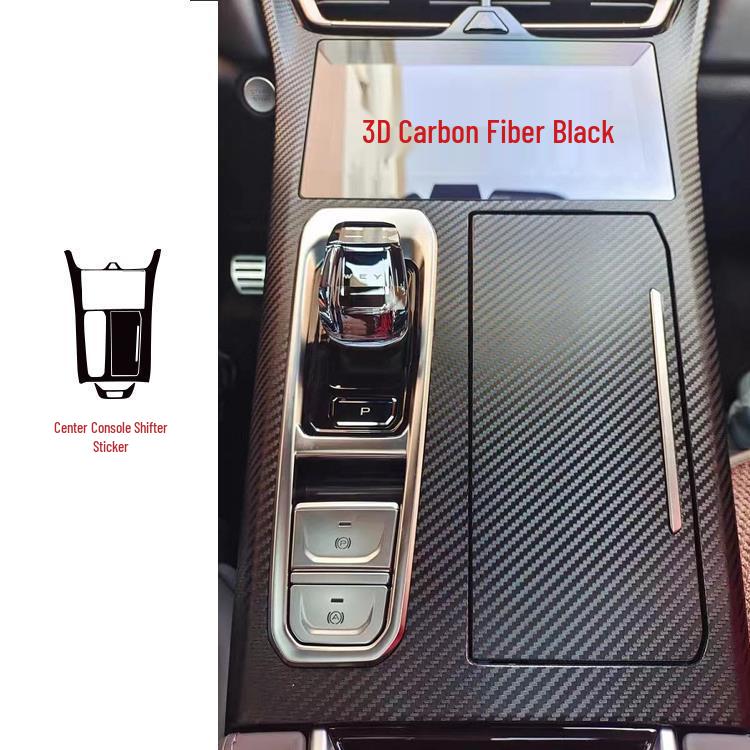 WEY Mocha Interior Stickers: Anti-Scratch Black Warrior Gear Shift Console Decal