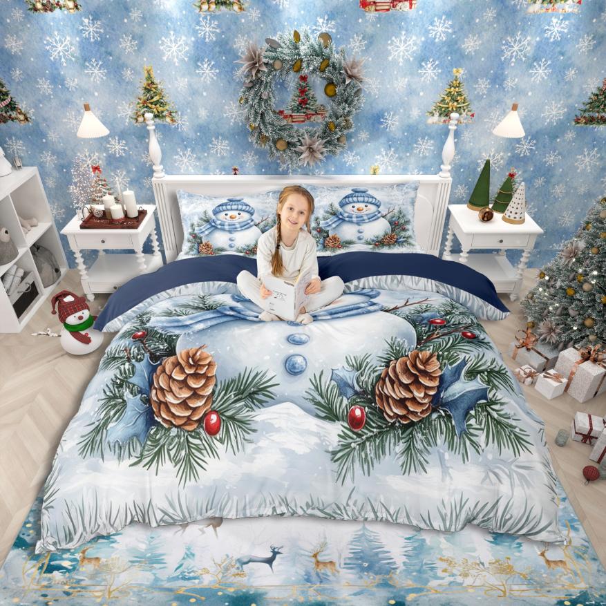 Homewish Black Angle Girls Duvet Cover SetMerry Xmas Bedding SetHappy New Year Bed Set For Princess Teens