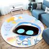 ASTRO BOT Custom Name Round Area Rug,Carpet Rug for Living Room Bedroom Sofa Playroom Decor,Non-slip Floor Mat