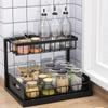 Kitchen Sink Storage Rack 2 Tier Under Sink Organizers And Storage Solutions Multi-purpose Bathroom Shelf Kitchen Organizer
