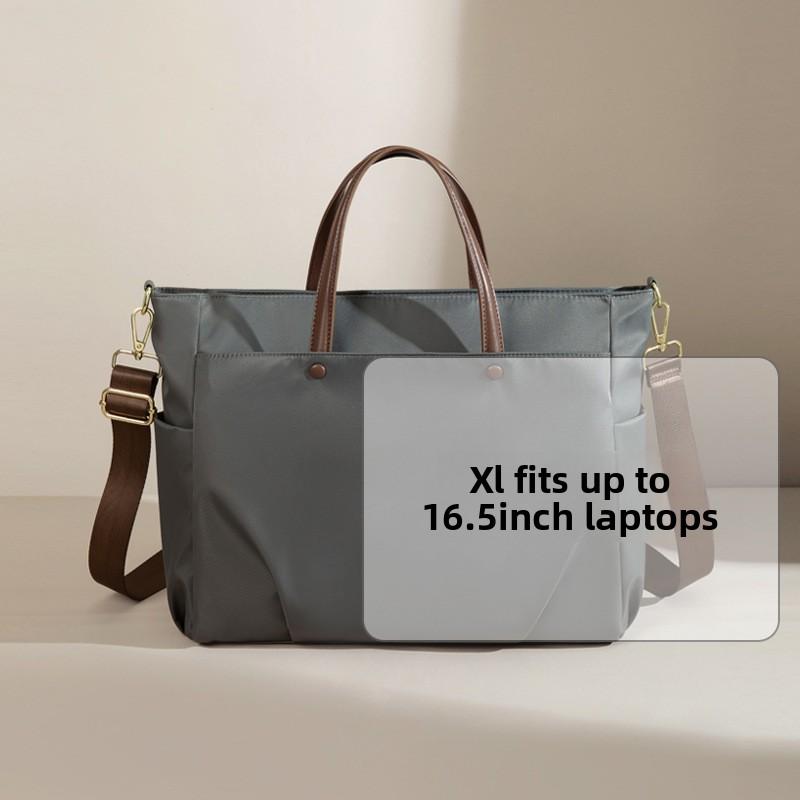 Commuter Hand-held Briefcase with Large Capacity and Single-shoulder Crossbody Tote Bag